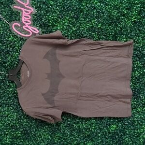 Batman Distressed Retro Grey Logo Shirt M